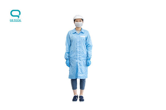 ESD 100D Cleanroom Smock Gown Polyester Workwear Uniform